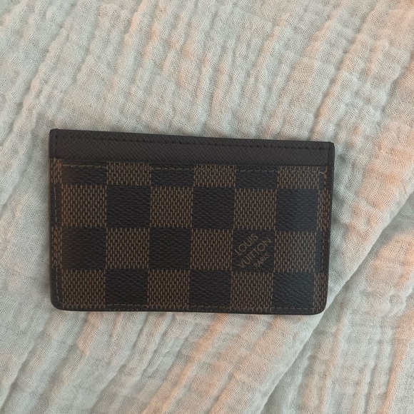 Louis Vuitton Brown Damier Checkered Card Holder - Picture 1 of 3